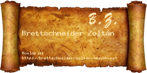 Brettschneider Zoltán névjegykártya